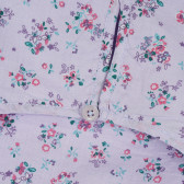 Памучна рокля с флорален принт, лилава Benetton 265344 3