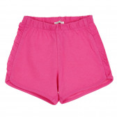 Памучен къс панталон с кант, розов Benetton 265373 