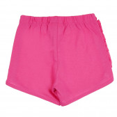 Памучен къс панталон с кант, розов Benetton 265375 3