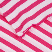 Блуза с къс ръкав в розово и бяло райе Benetton 265381 2