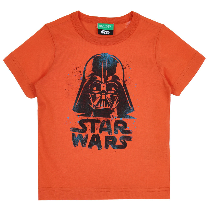Памучна тениска с щампа на Star Wars, оранжева  265441