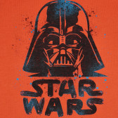 Памучна тениска с щампа на Star Wars, оранжева Benetton 265442 2