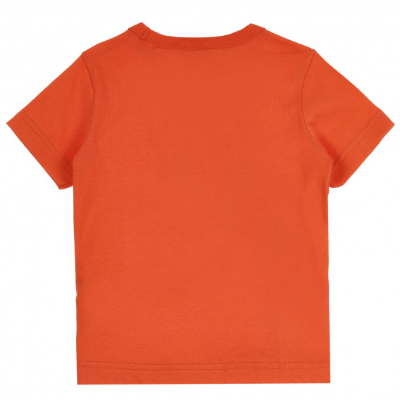 Памучна тениска с щампа на Star Wars, оранжева Benetton 265444 4