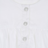 Блуза с къс ръкав и копчета, бяла Benetton 265476 2