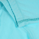 Памучен къс панталон с декоративни кантове, светлосин Benetton 265555 2