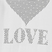 Блуза с щампа и надпис Love, бяла OVS 266149 2