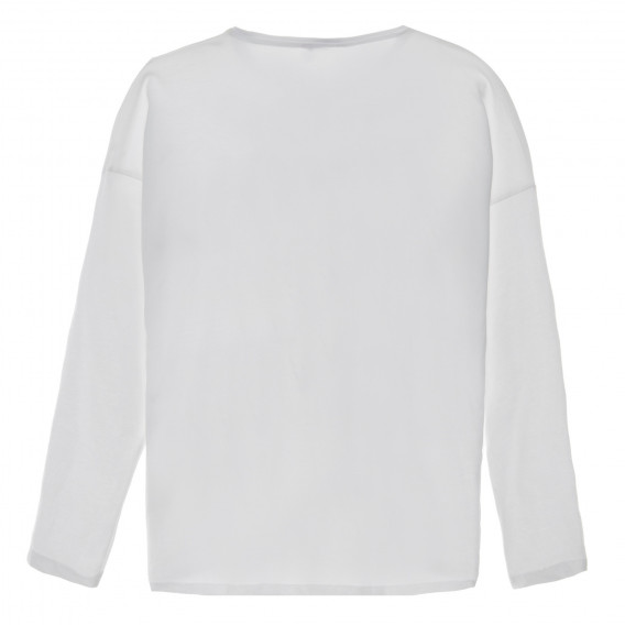 Блуза с щампа и надпис Love, бяла OVS 266151 4