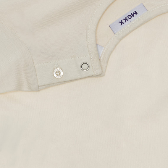 Памучна блуза с щампа на сърце за бебе, бежова MEXX 266171 3