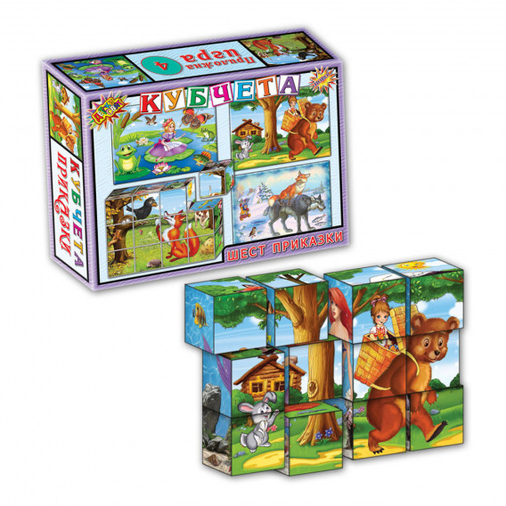 Кубчета - 6 приказки, 12 бр. Детски свят 266306 
