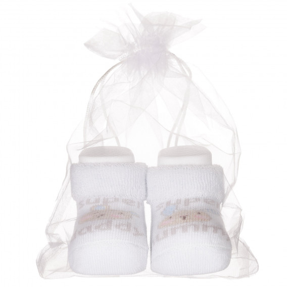 Плетени чорапи за бебе, светлосини Chicco 266343 