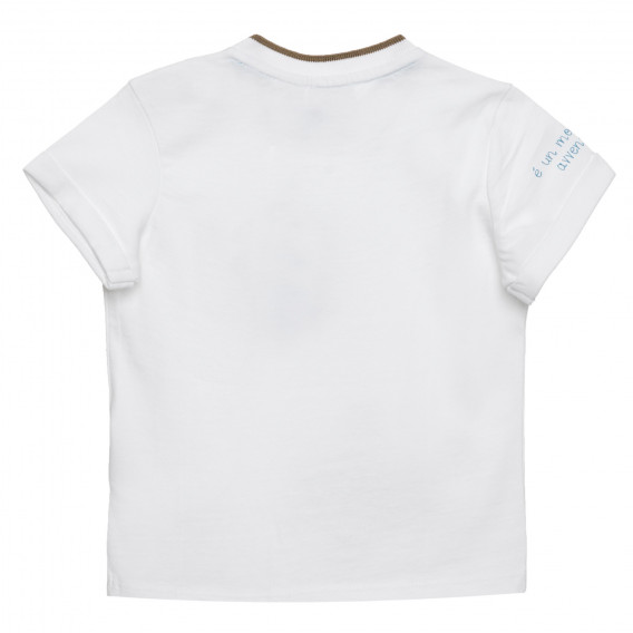 Памучна тениска за бебе , бяла Chicco 266362 4