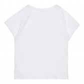 Памучна тениска с бродерия, бяла Chicco 266366 4