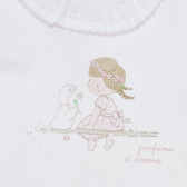 Памучна тениска за бебе, бяла Chicco 266368 2