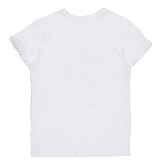 Памучна тениска с кученце , бяла Chicco 266374 4