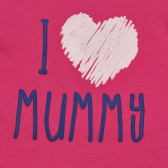 Памучна тениска I LOVE MUMMY за бебе, розова Chicco 266394 3