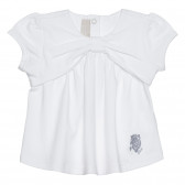 Памучна тениска за бебе, бяла Chicco 266395 