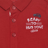 Памучна блуза с яка за бебе, червена Chicco 266419 2