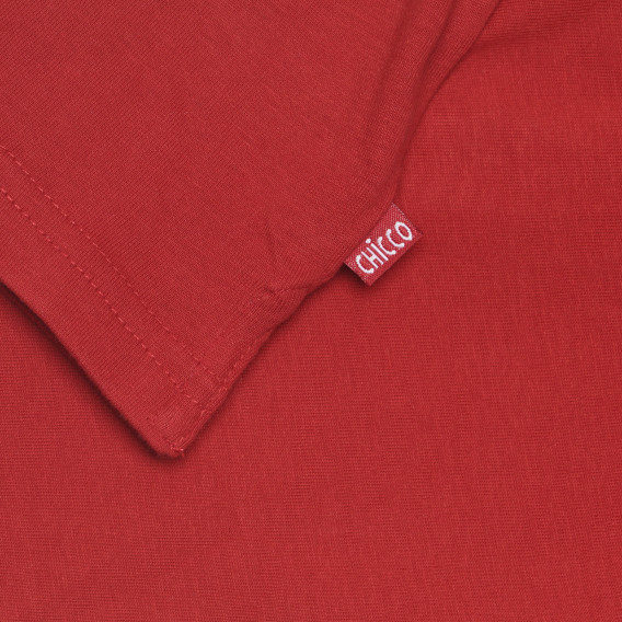 Памучна блуза с яка за бебе, червена Chicco 266420 3