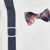 Памучна блуза с интересен дизайн за бебе , бяла Chicco 266427 2