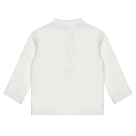 Памучна блуза с интересен дизайн за бебе , бяла Chicco 266429 4