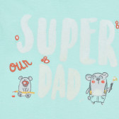 Памучна тениска SUPER DAD за бебе, зелена Chicco 266433 3