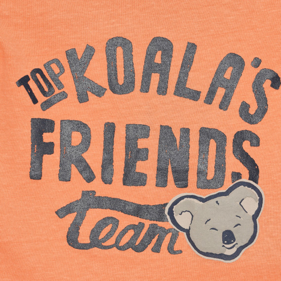 Памучна тениска TO KOALA'S FRIENDS за бебе, оранжева Chicco 266439 2
