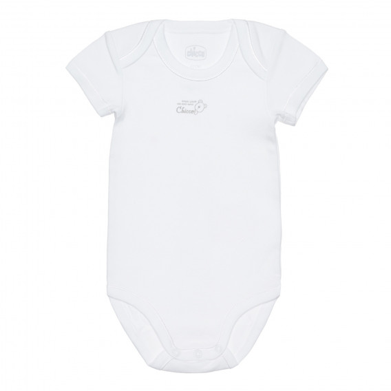 Памучен комплект от два броя бодита за бебе, бели Chicco 266458 2