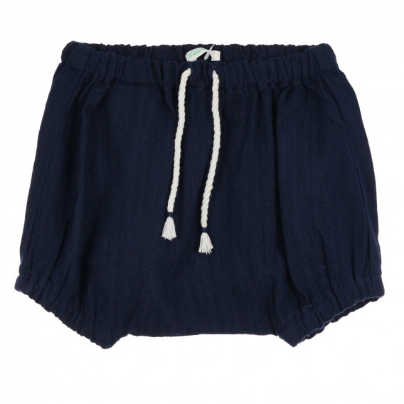 Памучен къс панталон за бебе, син цвят Benetton 266630 