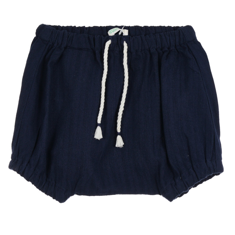 Памучен къс панталон за бебе, син цвят  266630