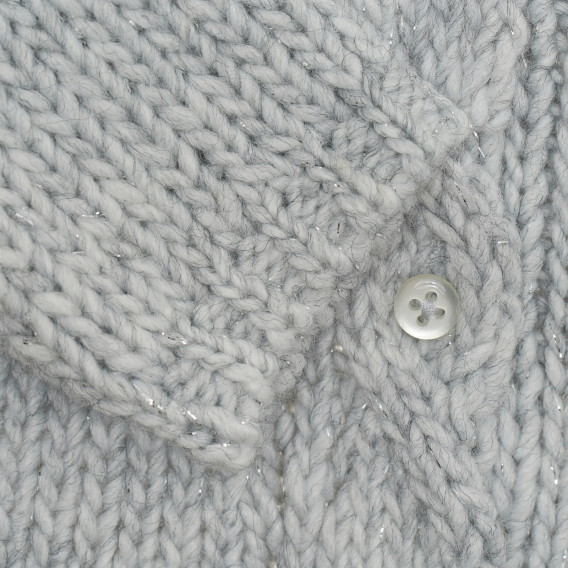 Плетена жилетка с блестящи нишки за бебе, сива Chicco 266667 3