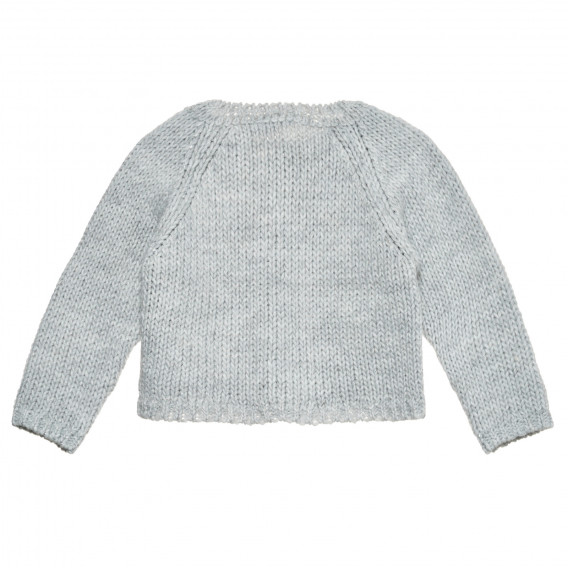 Плетена жилетка с блестящи нишки за бебе, сива Chicco 266668 4