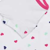 Памучна тениска с коте за бебе, бяла Chicco 266787 3