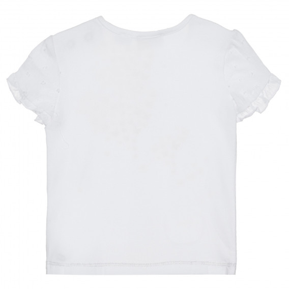 Памучна тениска с графичен принт за бебе, бяла Chicco 266803 4