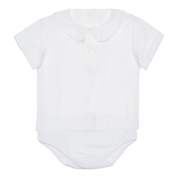 Памучно боди-риза за бебе, бяло Chicco 266827 