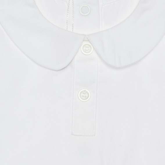 Памучно боди-риза за бебе, бяло Chicco 266828 2