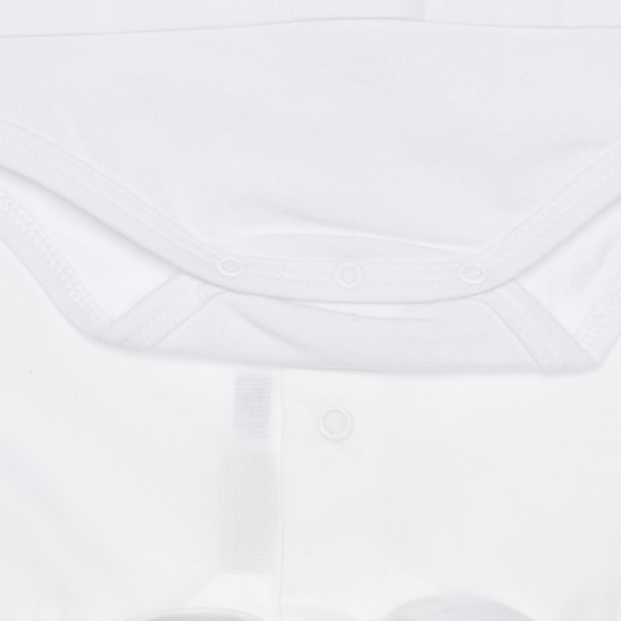 Памучно боди-риза за бебе, бяло Chicco 266829 3