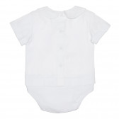 Памучно боди-риза за бебе, бяло Chicco 266830 4