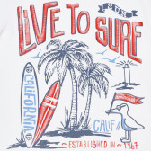 Памучна тениска LIVE TO SURF, бяла Chicco 266839 2