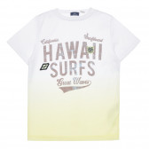 Памучна тениска HAWAII SURFS в бяло и зелено Chicco 266845 