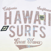 Памучна тениска HAWAII SURFS в бяло и зелено Chicco 266846 2