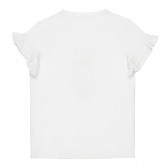 Памучна тениска с цветя, бяла Chicco 266875 4