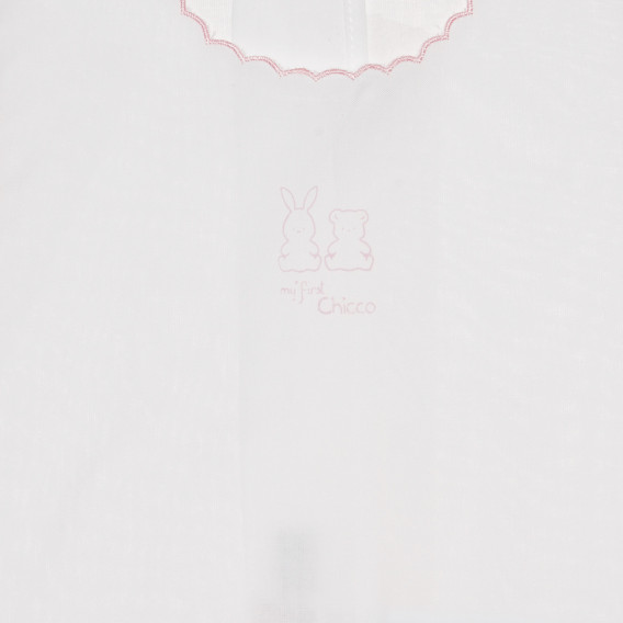 Памучна риза за бебе в бяло и розово Chicco 266946 2