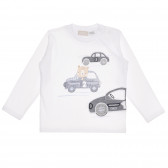 Памучна блуза CARS за бебе, бяла Chicco 267000 