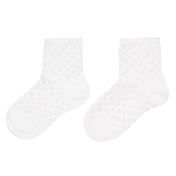Памучен комплект от два чифта чорапи с блестящи нишки Chicco 267049 2