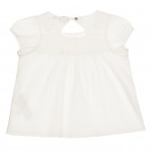 Памучна блуза с къс ръкав и бродерия, бяла Chicco 267055 4