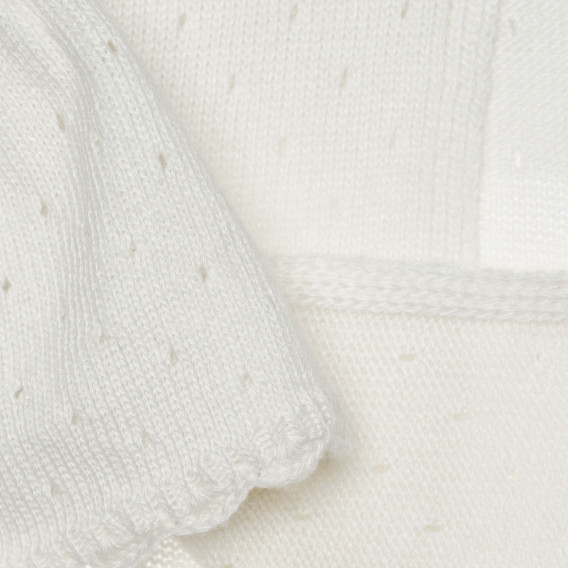 Комплект шал и шапка за бебе, бели Chicco 267075 4