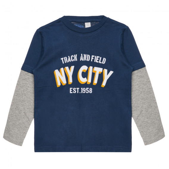 Памучна блуза NY CITY , синя Chicco 267095 