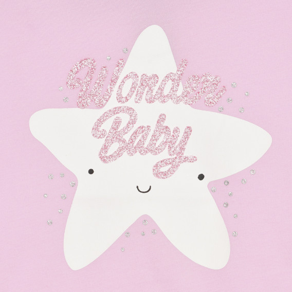 Памучна тениска WONDER BABY за бебе, лилава Chicco 267117 3