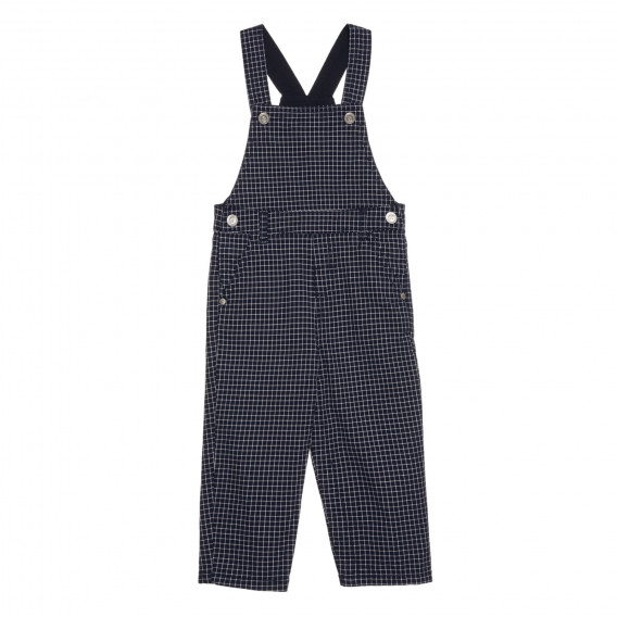 Памучен кариран гащеризон за бебе, син Chicco 267130 