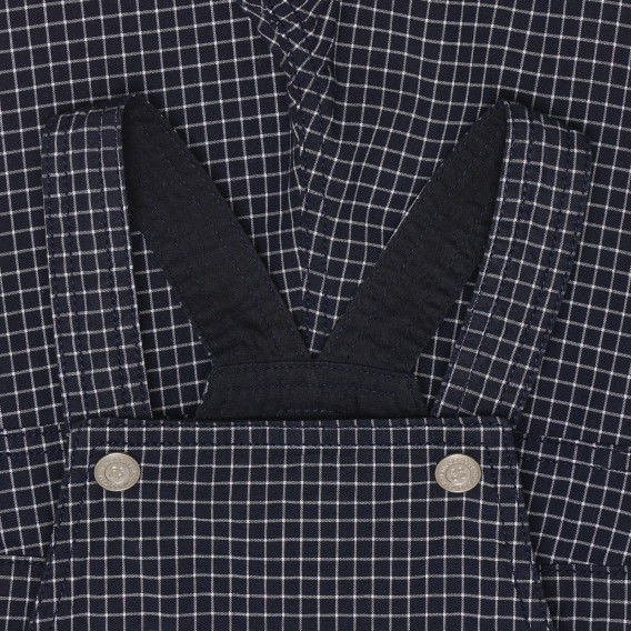 Памучен кариран гащеризон за бебе, син Chicco 267132 3